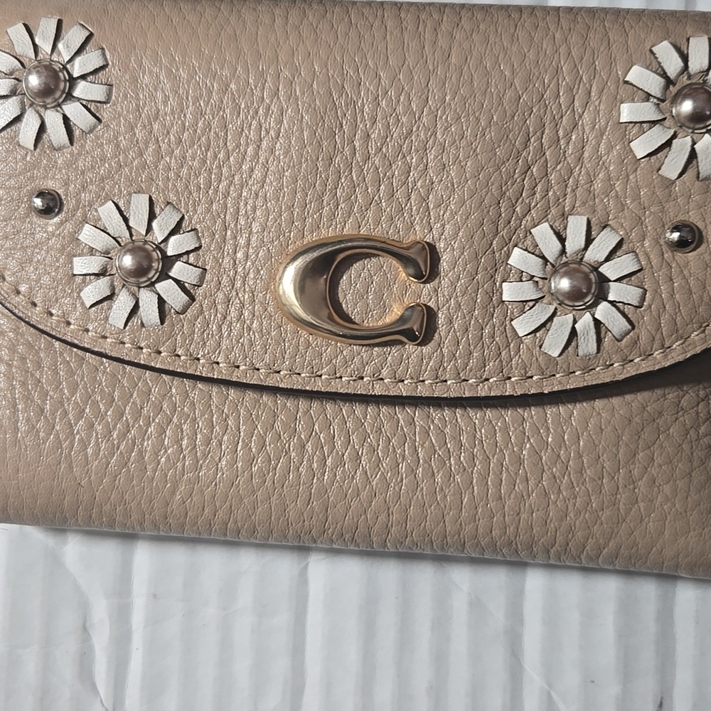 Coach Black Satin Wristlet with Gold Trim - Picture 4 of 10